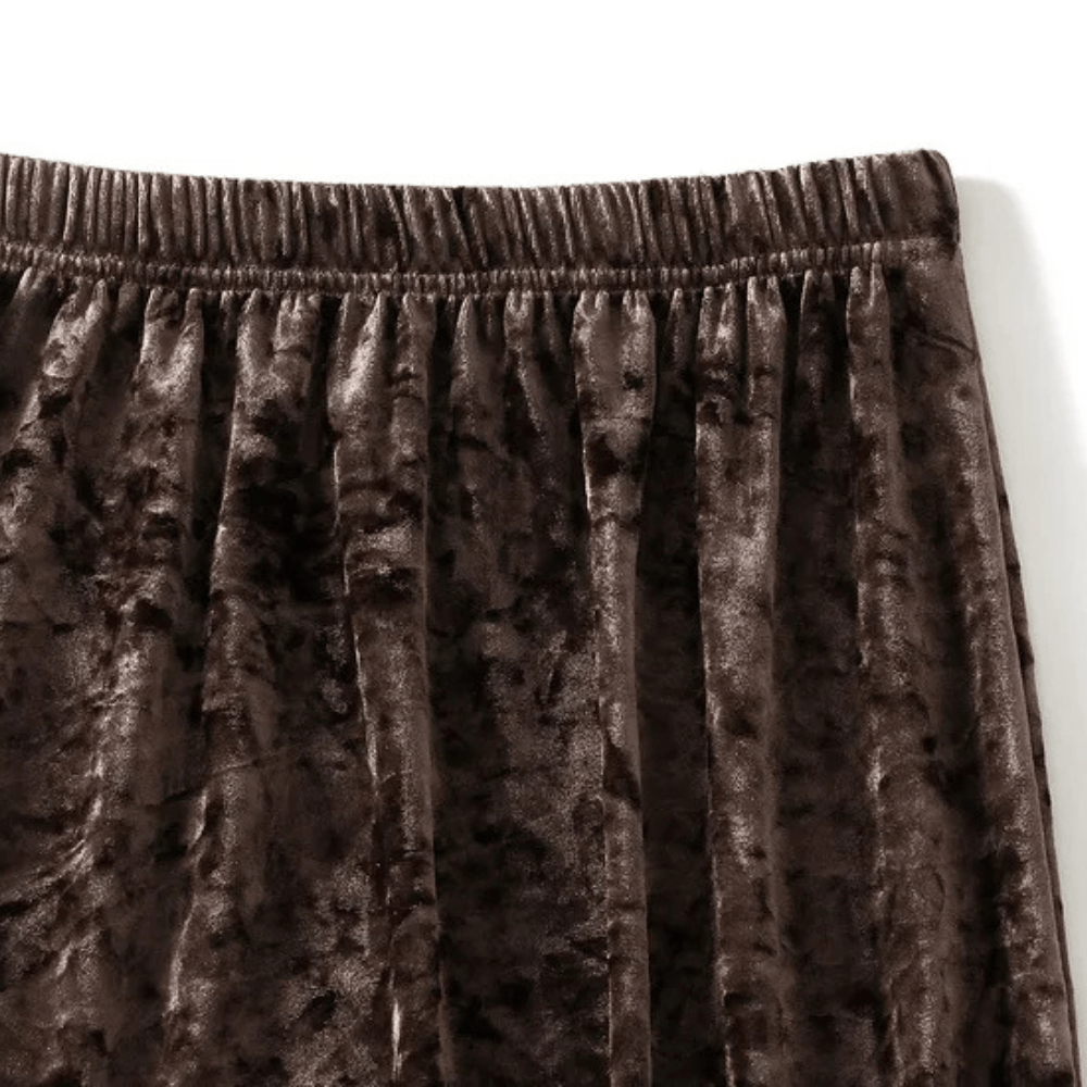 Kjol krossad sammet