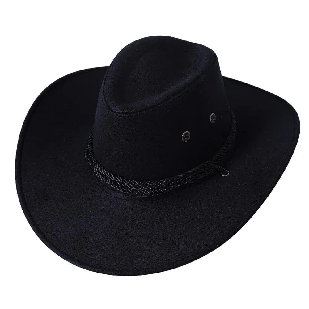 Klassisk cowboyhatt Svart / 56-58cm