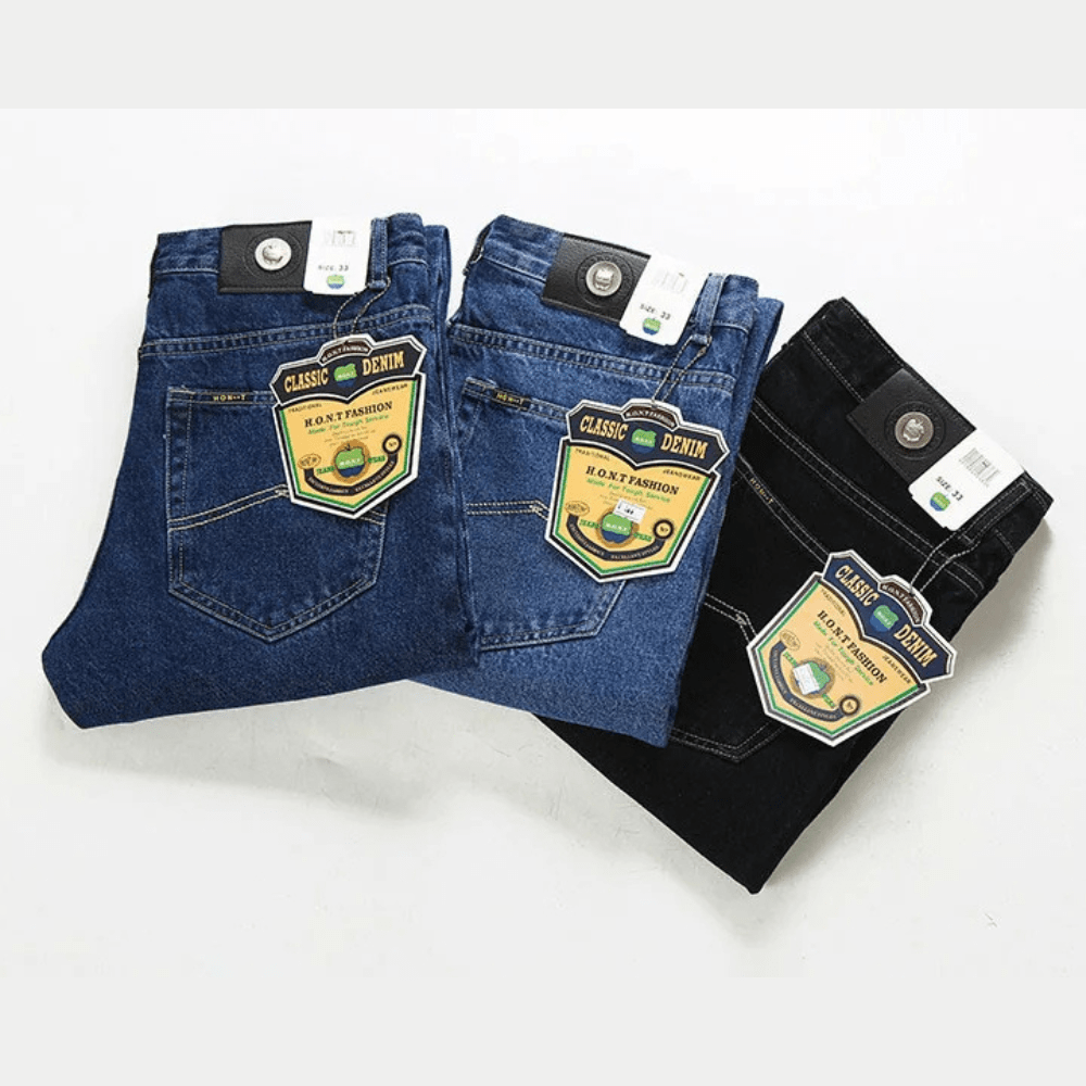Klassiska raka jeans för män