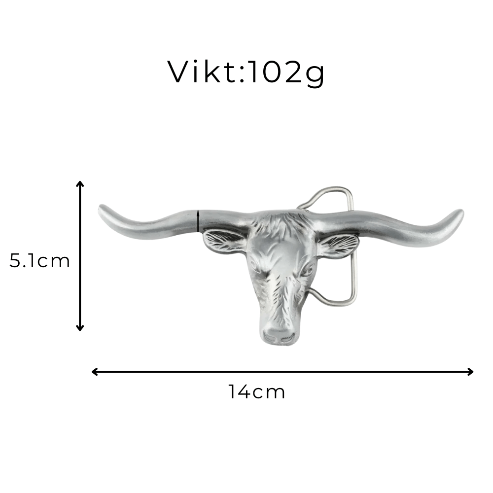 Longhorn Tjurskalle Bältesspänne