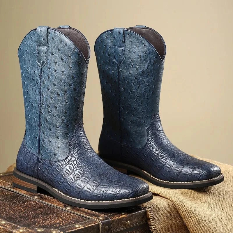 Ostrich cowboy boots