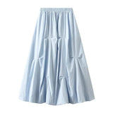 Midikjol med ballongsilhuett Blå / One Size