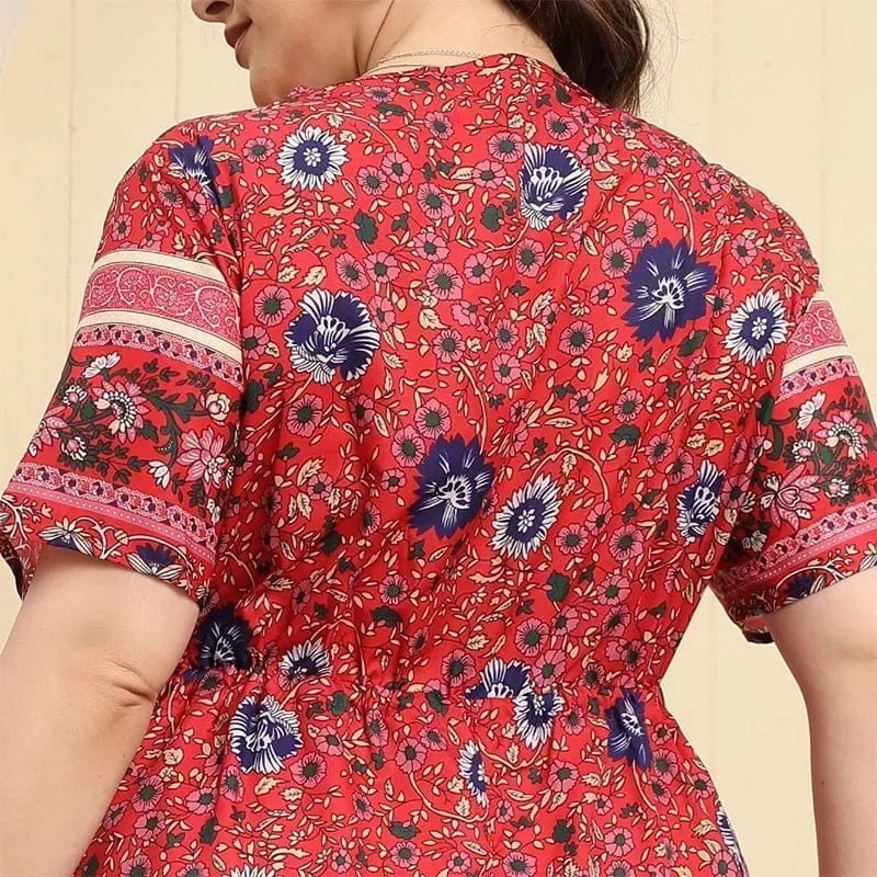 Plus size klänning i bohemisk stil