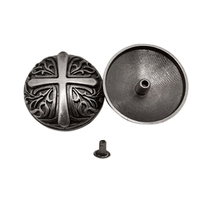Rund concho antiksilver Modell E / 5st