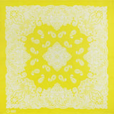 Solgul Bandana med Fint Paisley-mönster Solgul