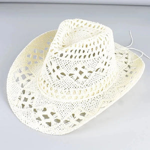 Sommar Cowboyhatt Halm Offwhite / Ungefär 58cm