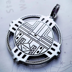 Southwestern solhänge i silver med turkos och pärlemor Silver med turkos
