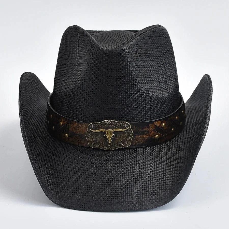 Svart cowboyhatt Svart 1 / One Size