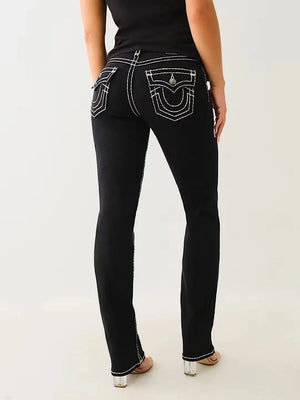 Svarta raka jeans dam Svart / S