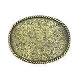 Växtmönster Bältesspänne Oval Design Guld