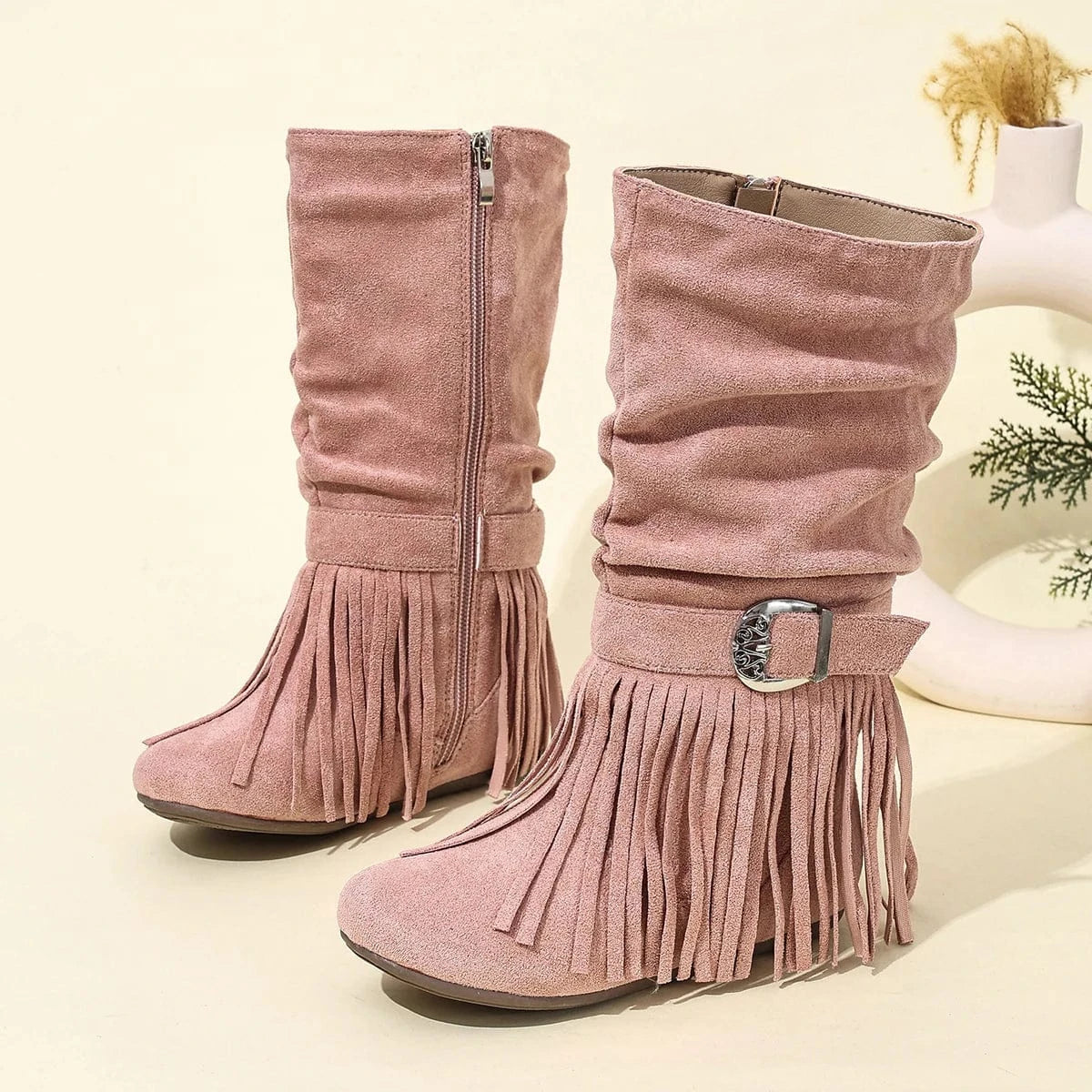 Cowgirl Boots med Fransar för Flickor