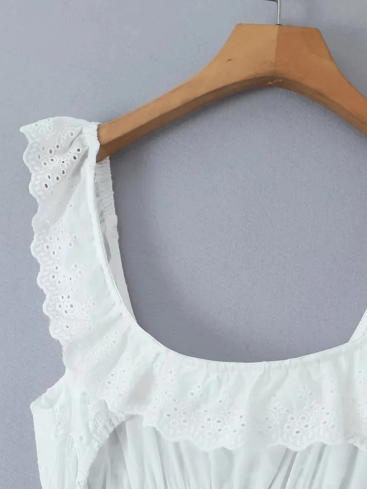 Vit klänning broderi anglaise