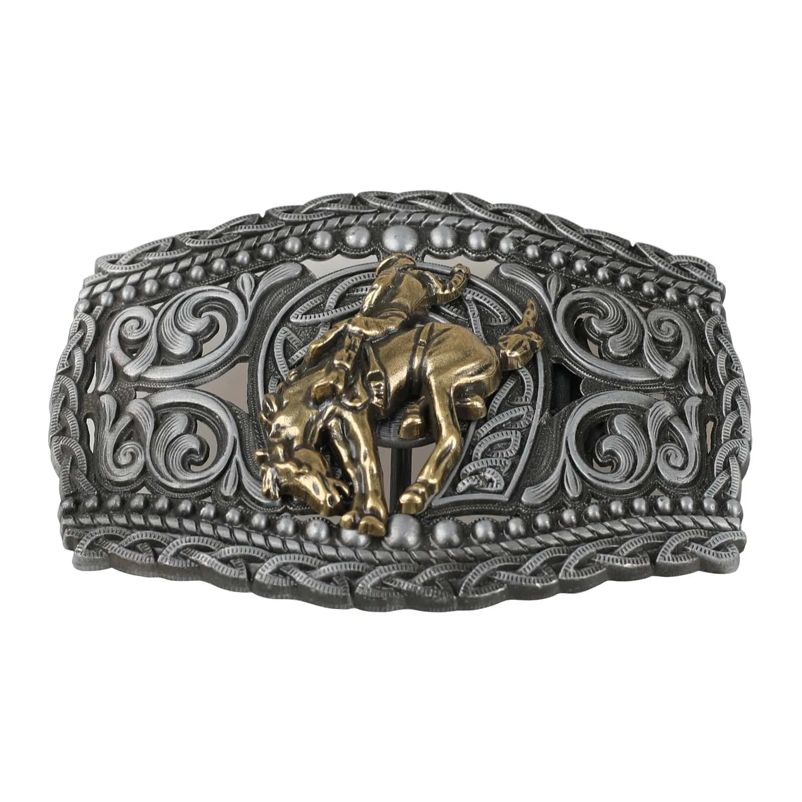 Western Bältesspänne i Metall med Präglad Design