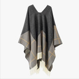 Western poncho Stjärna grå / One Size