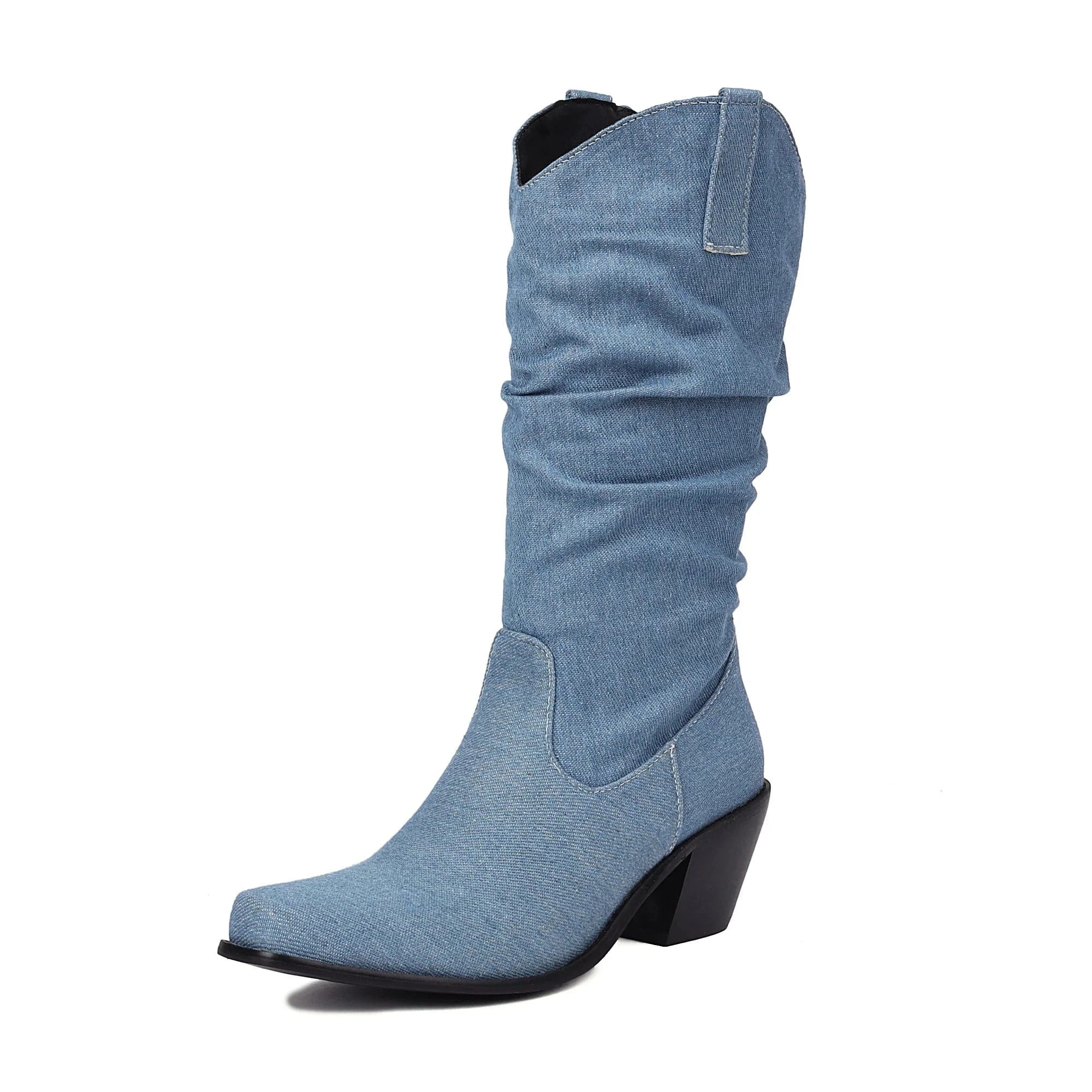 Denim cowboyboots Blå / 35