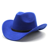 Westernhatt filt Kungligt blå / 56-58cm