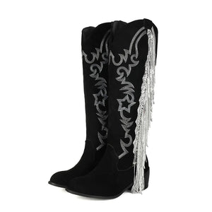 Cowboy boots med fransar